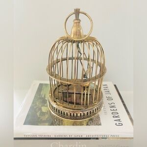Vintage Brass Birdcage Decor
